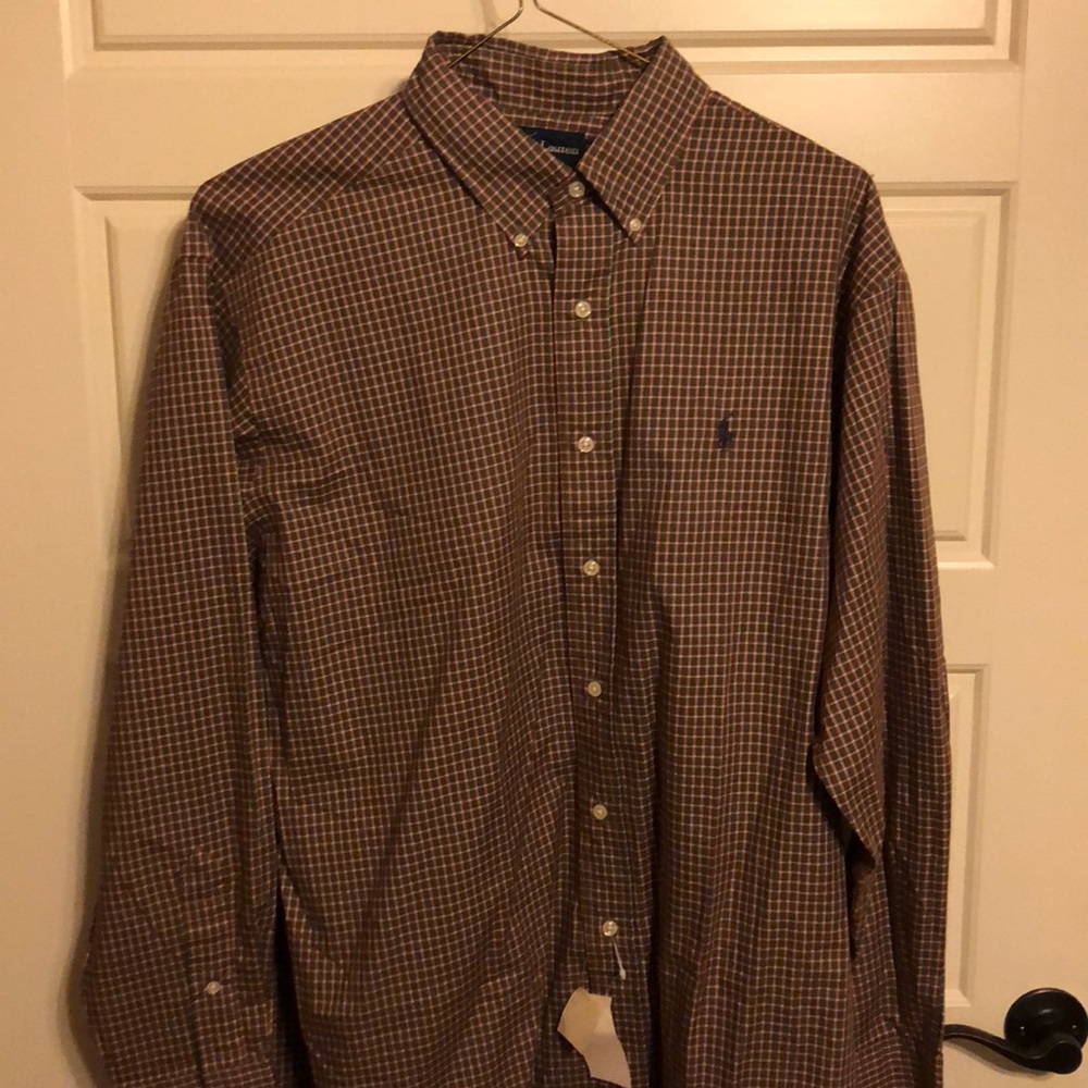 Men’s polo long sleeve button up